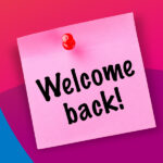 welcome back post it note